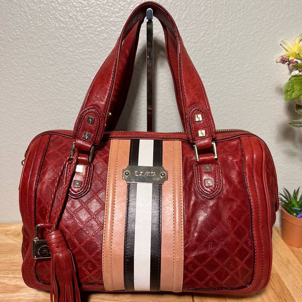❣️Reserved❣️LAMB Gwen Stefani Fadeout Satchel in Red Very Nice Condition! - Picture 1 of 14